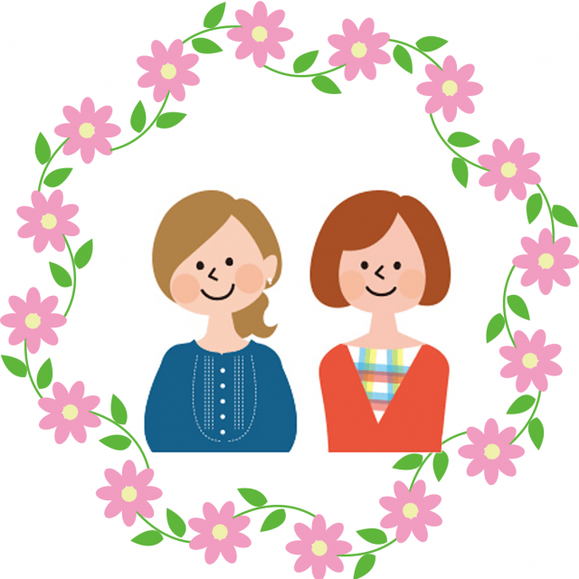 お友だち紹介ピンクのお花